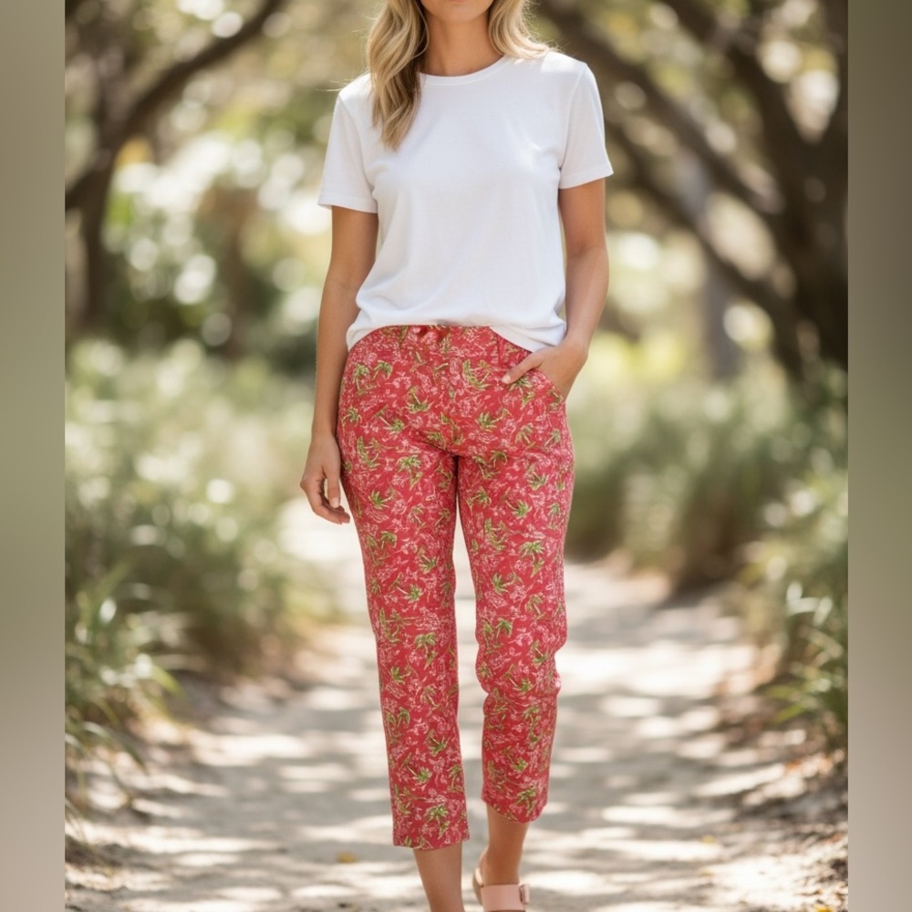 NWT Vintage Lilly Pulitzer Palm Tree Capris